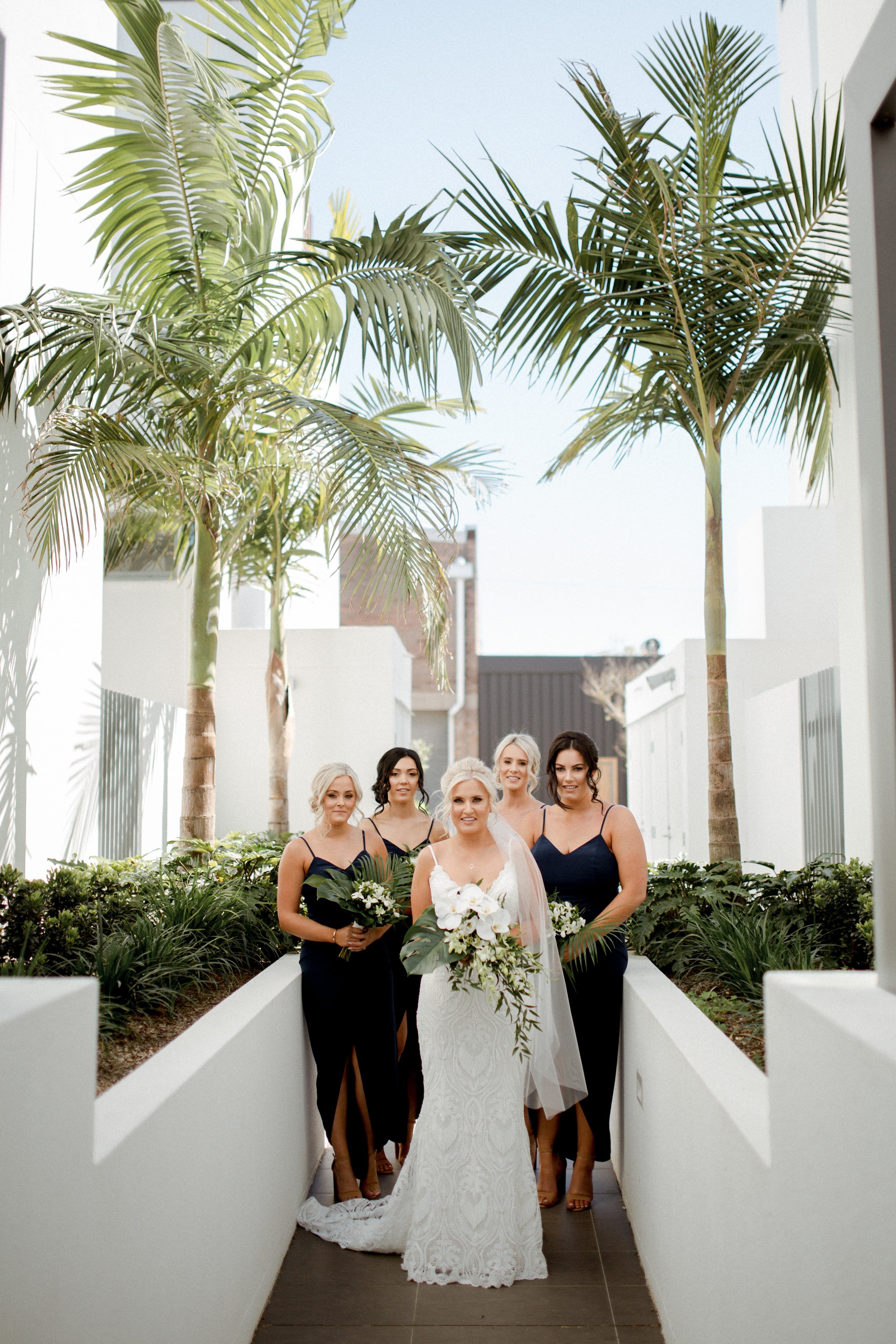 Tropical Oasis for Bridal Party ready to walk down the aisle at Horizons South Maroubra