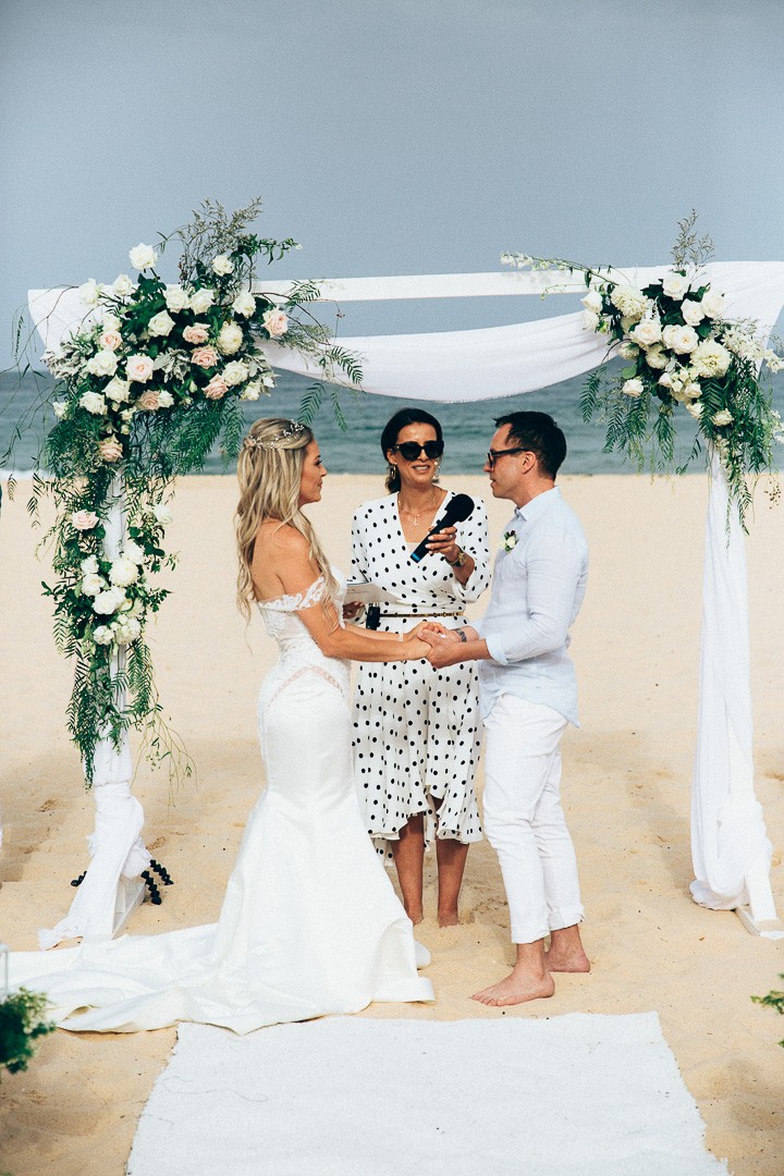 Exclusive Sydney Beach Wedding Ceremony and Wedding Flowers for Ceremony Arbour